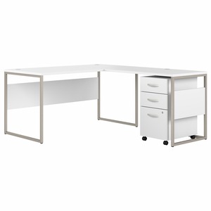 Bush Business Furniture Hybrid Collection White Desking