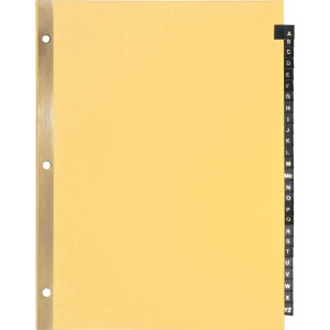 Business Source A-Z Black Leather Tab Index Dividers