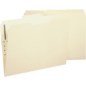 Business Source 1/3 Tab Cut Letter Yes Fastener Folder