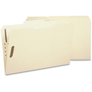 Business Source 1/3 Tab Cut Legal Recycled Fastener Folder