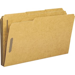 Business Source 1/3 Tab Cut Legal Recycled Fastener Folder