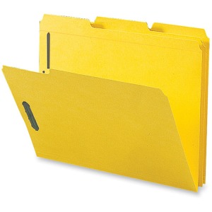 Business Source 1/3 Tab Cut Letter Yes Fastener Folder