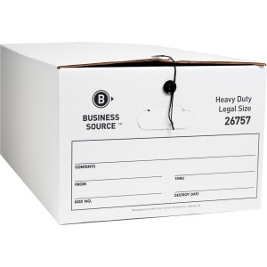 Business Source Heavy Duty Legal Size Storage Box