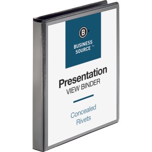 Business Source Standard View Round Ring Binder