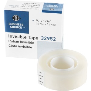 Business Source Invisible Tape Dispenser Refill Roll