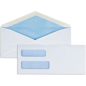 Business Source No. 9 Double Window Invoice Envelopes
