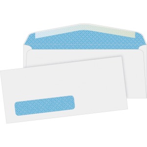 Business Source No. 10 Tinted Diagonal Seam Window Envelopes