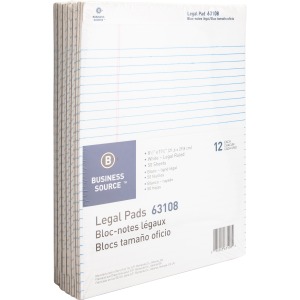 Business Source Micro-Perforated Legal Ruled Pads