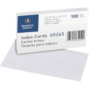 Business Source Ruled Index Cards