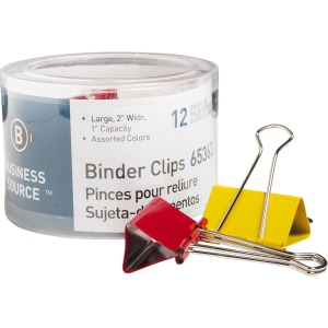 Business Source Colored Fold-back Binder Clips