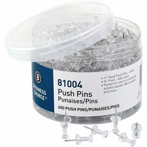 Business Source 1/2" Head Pushpins