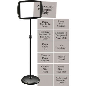 MasterVision Interchangeable Floor Pedestal Sign