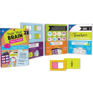 Carson Dellosa Education Train Your Brain Fractions Classroom Kit