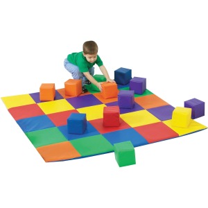 Children's Factory Patchwork Mat Matching Blocks Set