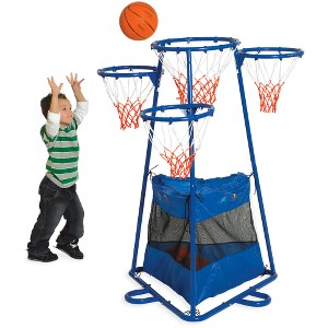 Children's Factory 4-ring Storage Basketball Stand
