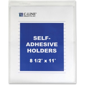 C-Line Self-Adhesive Poly Shop Ticket Holders, Welded