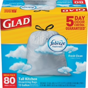 Glad ForceFlex Tall Kitchen Drawstring Trash Bags