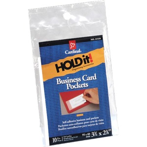 Cardinal HOLDit! Business Card Pockets