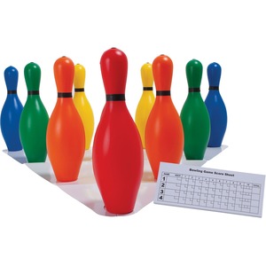 Champion Sports Multi-Color Plastic Bowling Pin Set