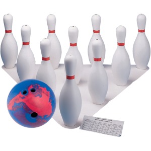 Champion Sports Plastic Bowling Ball & Pin Set