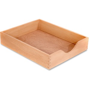 Carver Wood Oak Finish Desk Trays