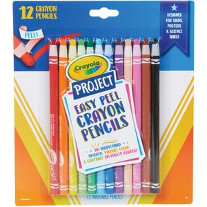 Crayola Project Easy Peel Crayon Pencils Set