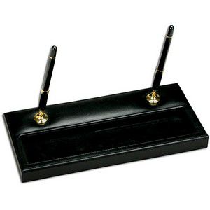 Dacasso Double Pen Stand with Gold Accent