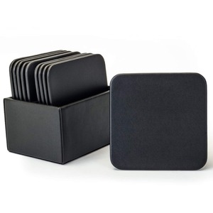 Dacasso Leather Square Coaster Set