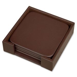 Dacasso Leather Square Coaster Set