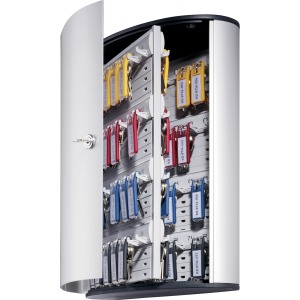 DURABLE® Brushed Aluminum Keyed Lock 72-Key Cabinet