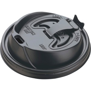 Dart Black Plastic Reclosable Lids