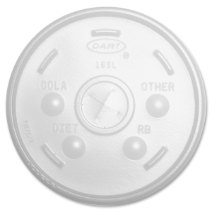 Dart Translucent Slotted Foam Cup Lids