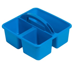 3 Compartment(s) - 5.3" Height x 9.4" Width x 9.3" Depth - Antimicrobial, Lightweight, Portable, Mold Resistant, Mildew Resistant, Durable, Washable, Stackable - Blue - Polypropylene - 1 Each