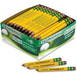 Ticonderoga Golf Pre-Sharpened No. 2 Pencils with Erasers