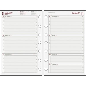 Day Runner 2-page-per-week Weekly Refill Sheets