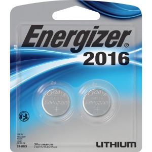 Energizer 2016 Lithium Coin Battery, 2 Pack