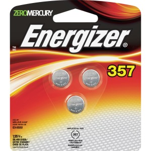 Energizer 357/303 Silver Oxide Button Battery 3-Packs