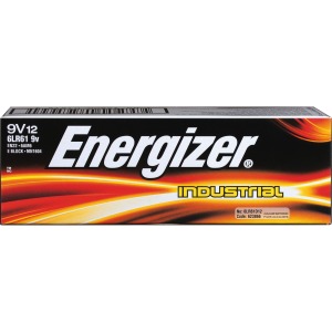 Energizer Industrial Alkaline 9V Batteries, 12 pack