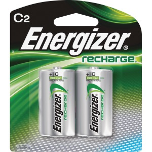 Energizer Recharge Universal Rechargeable C Batteries, 2 Pack