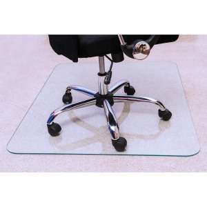 Glaciermat® Heavy Duty Glass Chair Mat for Hard Floors & Carpets - 40" x 53"