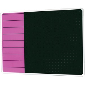 Viztex® Glacier Violet & Black Plan & Grid Glass Dry Erase Board - 17" x 23"