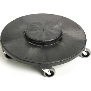 Genuine Joe Round Dolly, 1 Each, Black