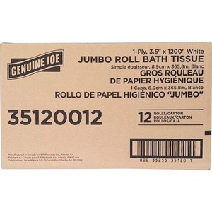 Genuine Joe 1-ply Jumbo Roll Bath Tissue