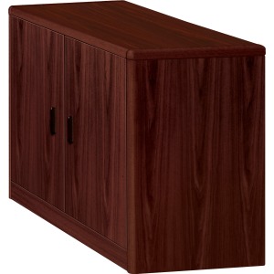 36" x 20"29.5" - 2 Door(s) - 4 Adjustable Shelf(ves) - Waterfall Edge - Finish: Mahogany