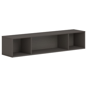 HON Mod Wall Mounted Storage | Open | 66"W | Slate Teak Finish