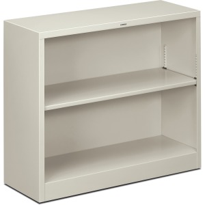 HON Brigade Steel Bookcase | 2 Shelves | 34-1/2"W | Light Gray Finish