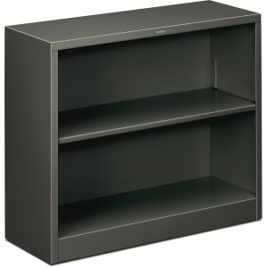 HON Brigade Steel Bookcase | 2 Shelves | 34-1/2"W | Charcoal Finish