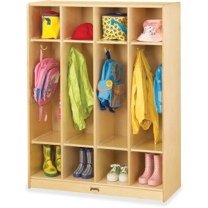 Jonti-Craft Rainbow Accents 4-section Coat Locker