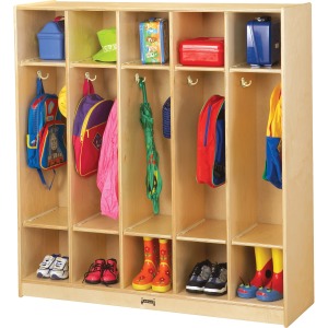 Jonti-Craft Rainbow Accents 5 Section Coat Locker