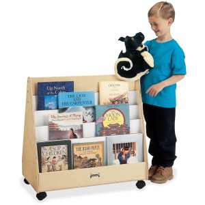 Jonti-Craft Rainbow Accents Double Sided Mobile Pick-a-Book Stand